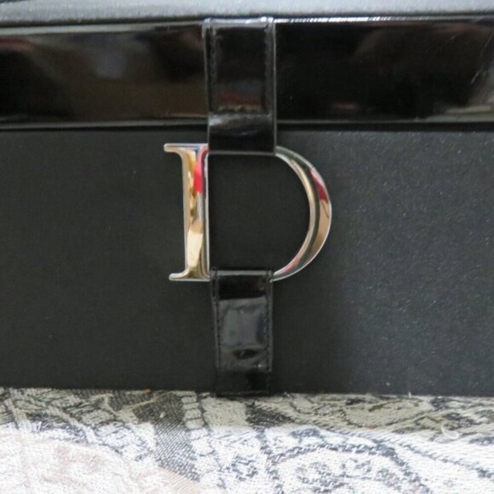Christian Dior perfumes box w/ satin pillow & silver D gift box 8x8x5 - Picture 3 of 11
